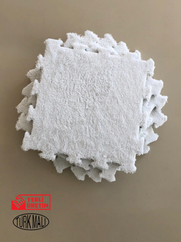 Peluş Mat Halı Beyaz - Görsel 3