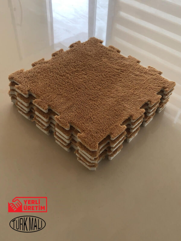Peluş Mat Halı Kahverengi - Görsel 3