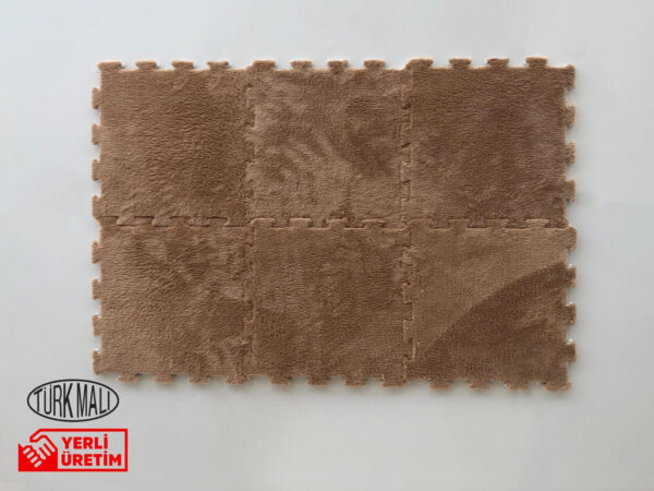 Peluş Mat Halı Kahverengi - Görsel 2