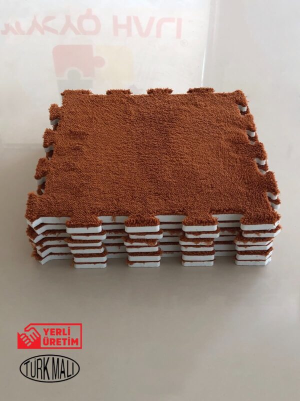 Peluş Mat Halı Koyu Kahverengi - Görsel 2