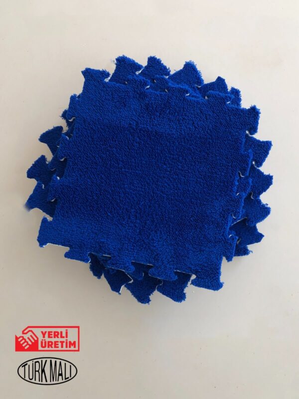 Peluş Mat Halı Mavi - Görsel 3