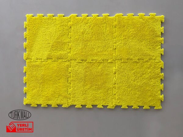 Peluş Mat Halı Sarı - Görsel 2