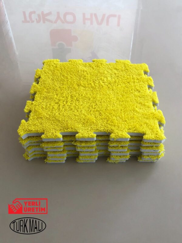 Peluş Mat Halı Sarı - Görsel 3