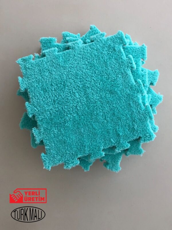 Peluş Mat Halı Turkuaz - Görsel 3